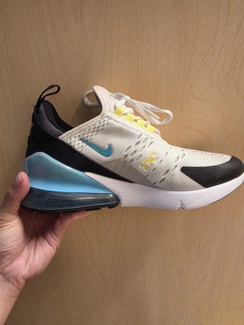 Nike Air Max 270 Cream with Teal & Black Accents